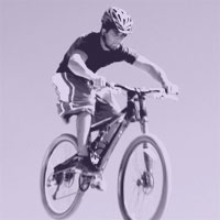 picture of a boy biking